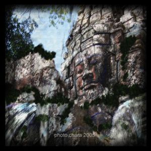 Voir le détail de cette oeuvre: Temple d' Angkor -Statue - Mixte peinture 3D
