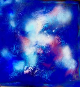 Voir le détail de cette oeuvre: Bleu Galaxie - Peinture numérique et Acrylique